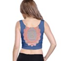 Boho Bliss Peach Metallic Mandala Crop Top View3