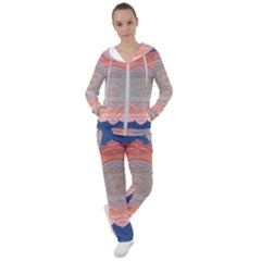 Boho Bliss Peach Metallic Mandala Women s Tracksuit