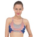 Boho Bliss Peach Metallic Mandala Basic Training Sports Bra View1