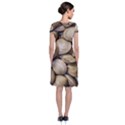 Shellfishs Photo Print Pattern Short Sleeve Front Wrap Dress View2