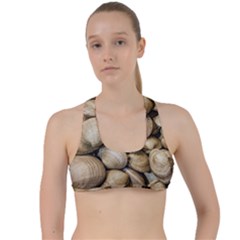 Shellfishs Photo Print Pattern Criss Cross Racerback Sports Bra by dflcprintsclothing