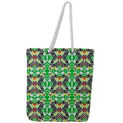 Modern Vintage Butterfly Geometric Full Print Rope Handle Tote (large) by beautyskulls