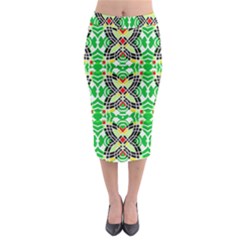 Modern Vintage Butterfly Geometric Midi Pencil Skirt by beautyskulls