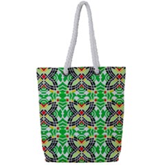 Modern Vintage Butterfly Geometric Full Print Rope Handle Tote (small) by beautyskulls