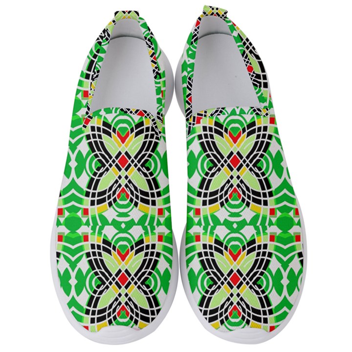 Modern Vintage Butterfly Geometric Men s Slip On Sneakers