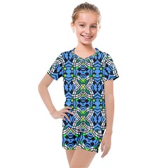 Blutterfly2owcowcowcow Kids  Mesh Tee And Shorts Set