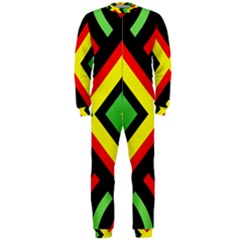 Reggae Vintage Geometric Vibrations Onepiece Jumpsuit (men)  by beautyskulls