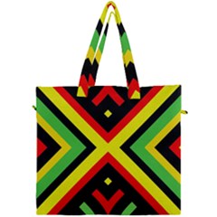 Reggae Vintage Geometric Vibrations Canvas Travel Bag