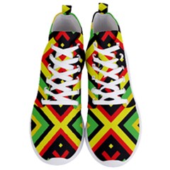 Reggae Vintage Geometric Vibrations Men s Lightweight High Top Sneakers by beautyskulls