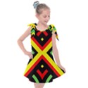 Reggae Vintage Geometric Vibrations Kids  Tie Up Tunic Dress View1