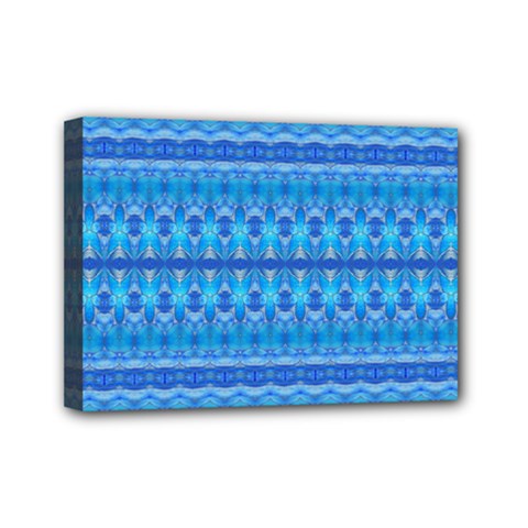 Stunning Luminous Blue Micropattern Magic Mini Canvas 7  X 5  (stretched) by beautyskulls