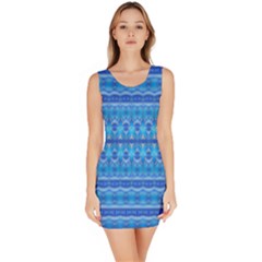 Stunning Luminous Blue Micropattern Magic Bodycon Dress by beautyskulls