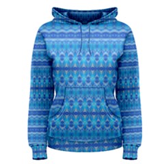 Stunning Luminous Blue Micropattern Magic Women s Pullover Hoodie