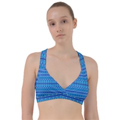 Stunning Luminous Blue Micropattern Magic Sweetheart Sports Bra by beautyskulls