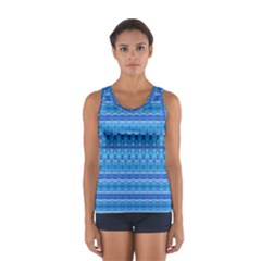 Stunning Luminous Blue Micropattern Magic Sport Tank Top  by beautyskulls