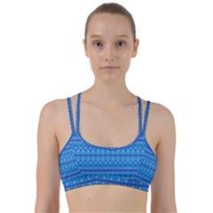 Stunning Luminous Blue Micropattern Magic Line Them Up Sports Bra by beautyskulls