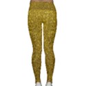 Gold Sparkles Lightweight Velour Classic Yoga Leggings View2