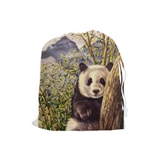 Panda Drawstring Pouch (large)