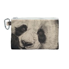 Giant Panda Canvas Cosmetic Bag (medium) by ArtByThree