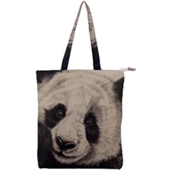 Giant Panda Double Zip Up Tote Bag by ArtByThree