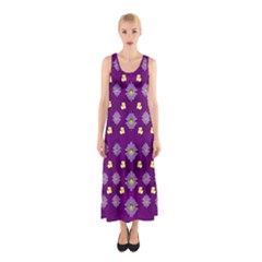 A Feel Of Flowers In Beautiful Air Sleeveless Maxi Dress by pepitasart