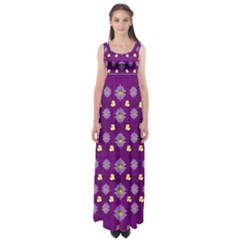 A Feel Of Flowers In Beautiful Air Empire Waist Maxi Dress by pepitasart