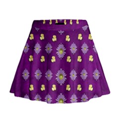 A Feel Of Flowers In Beautiful Air Mini Flare Skirt by pepitasart