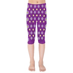 A Feel Of Flowers In Beautiful Air Kids  Capri Leggings  by pepitasart