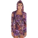 Colorful Rusty Abstract Print Long Sleeve Hooded T-shirt View1