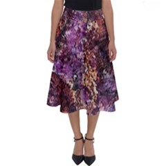 Colorful Rusty Abstract Print Perfect Length Midi Skirt