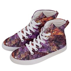 Colorful Rusty Abstract Print Men s Hi-top Skate Sneakers by dflcprintsclothing