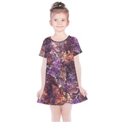 Colorful Rusty Abstract Print Kids  Simple Cotton Dress by dflcprintsclothing