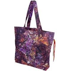 Colorful Rusty Abstract Print Drawstring Tote Bag by dflcprintsclothing