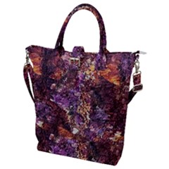 Colorful Rusty Abstract Print Buckle Top Tote Bag by dflcprintsclothing