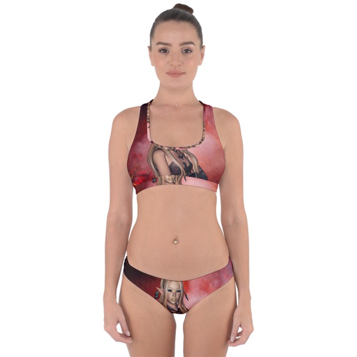 Wonderful Mythical Fairy Cross Back Hipster Bikini Set