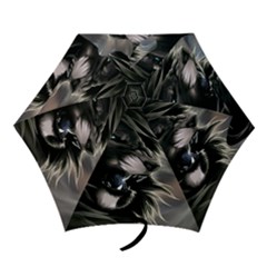 Angry Lion Digital Art Hd Mini Folding Umbrellas