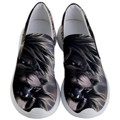 Angry Lion Digital Art Hd Women s Lightweight Slip Ons by Sudhe