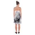 Lion Wildlife Art And Illustration Pencil Ruffle Detail Chiffon Dress View2