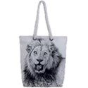 Lion Wildlife Art And Illustration Pencil Full Print Rope Handle Tote (Small) View2