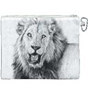 Lion Wildlife Art And Illustration Pencil Canvas Cosmetic Bag (XXXL) View2