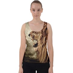 Roaring Lion Velvet Tank Top by Sudhe