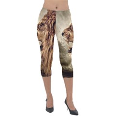 Roaring Lion Lightweight Velour Capri Leggings  by Sudhe