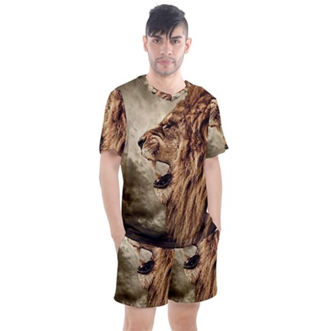 Roaring Lion Men s Mesh Tee And Shorts Set by Sudhe