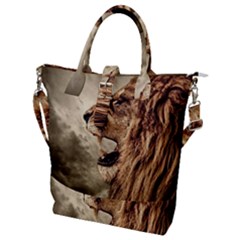 Roaring Lion Buckle Top Tote Bag by Sudhe