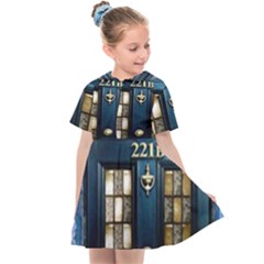 Tardis Sherlock Holmes 221b Kids  Sailor Dress by Sudhe