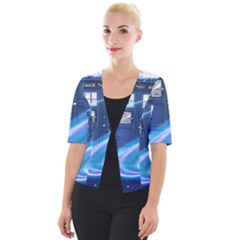 Tardis Space Cropped Button Cardigan by Sudhe