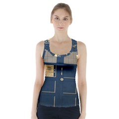 Tardis Poster Racer Back Sports Top by Sudhe