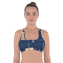 Tardis Poster Cross Back Sports Bra by Sudhe