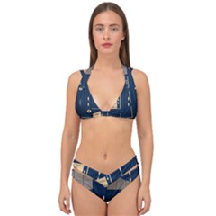 Tardis Poster Double Strap Halter Bikini Set by Sudhe