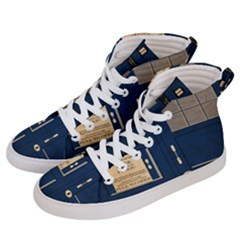 Tardis Poster Men s Hi-top Skate Sneakers by Sudhe